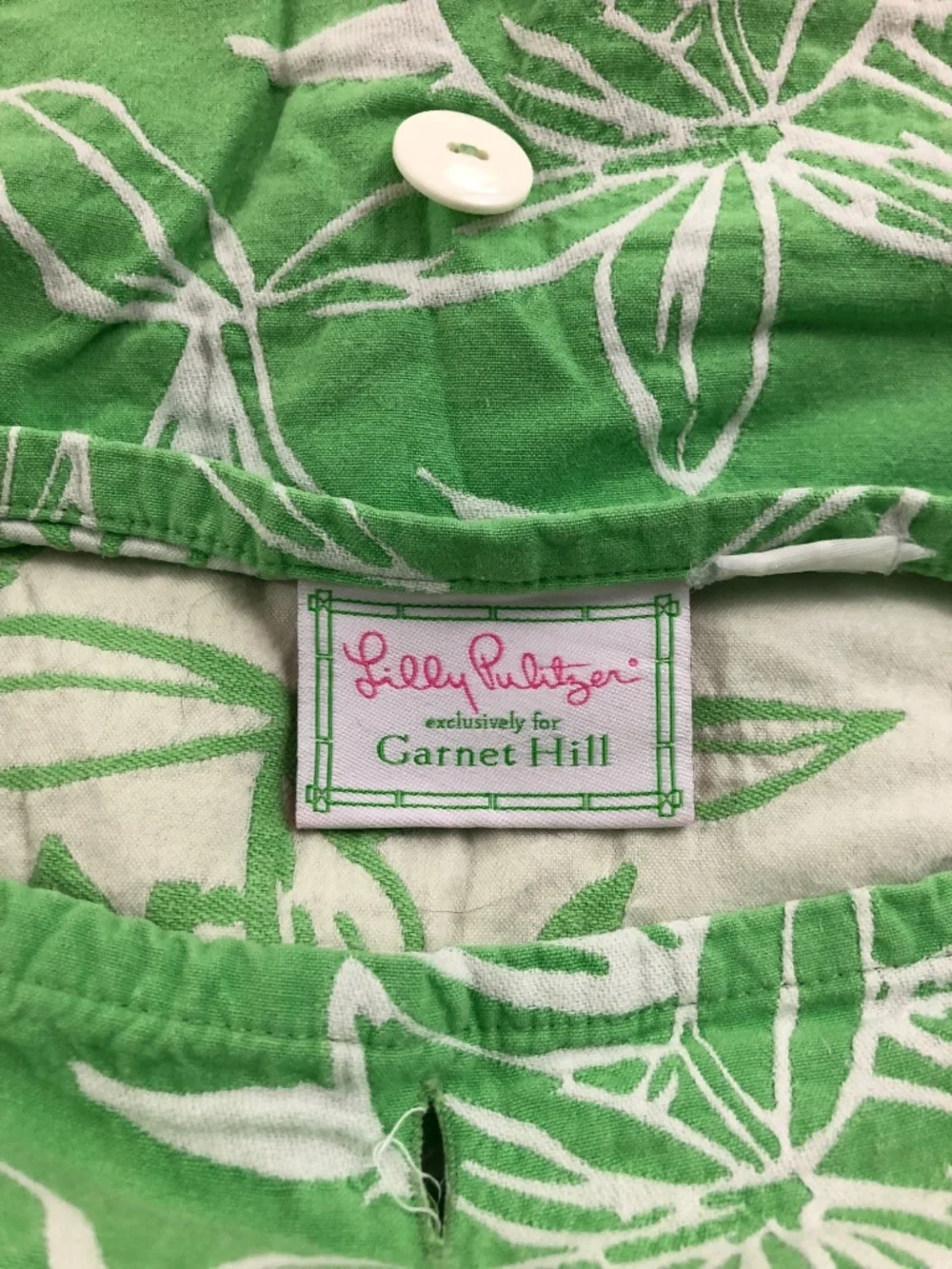 Lilly Pulitzer x Garnet Hill set of 2 standard shams cotton Leaf it to Me print